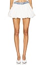 view 1 of 6 Balloon Denim Skirt in White