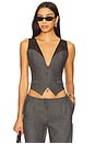 view 1 of 5 Lace Detailed Vest Top in Grey