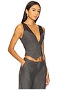 view 2 of 5 Lace Detailed Vest Top in Grey