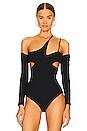 view 2 of 6 Cut Out Bodysuit in Black