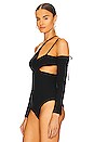 view 4 of 6 Cut Out Bodysuit in Black