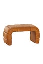 view 1 of 6 Westwood Bench in Small & Brown Leather