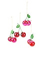 view 1 of 1 ORNAMENTO CODY FOSTER & CO ORCHARD CHERRIES ORNAMENT SET OF 4 in 