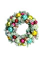 view 1 of 1 Flocked Wreath in Green