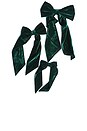 view 1 of 1 BOW TIE SET OF 3 オーナメント in Evergreen