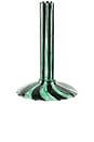 view 1 of 1 Ribboned Candlestick Holder in Green