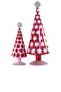 view 1 of 1 DECORATIVE TREE SET DECORATIVE TREE SET  in Red