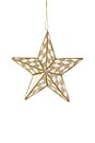 view 1 of 1 DÉCORATION  CHECKERED STAR in Gold