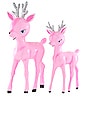 view 1 of 1 DÉCORATION CODY FOSTER & CO RETRO DEER DECROTIVE FIGURINE SET OF 2 in 