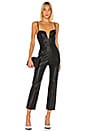 view 1 of 3 Zofia Leather Jumpsuit in Black