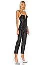 view 2 of 3 Zofia Leather Jumpsuit in Black