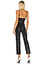 view 3 of 3 Zofia Leather Jumpsuit in Black