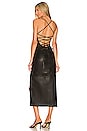 view 1 of 3 Alexa Leather Midi Dress in Black