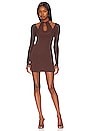 view 1 of 3 Allora Mini Dress in Chocolate