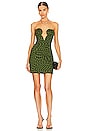 view 1 of 3 Rayna Mini Dress in Black & Green
