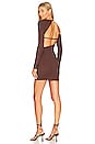 view 1 of 5 Maya Mini Dress in Chocolate Brown