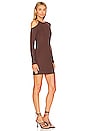 view 3 of 5 Maya Mini Dress in Chocolate Brown