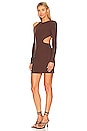 view 4 of 5 Maya Mini Dress in Chocolate Brown