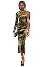 view 1 of 5 Arabella Midi Dress in Olive Green