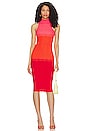 view 1 of 3 Cressida Dress in Red & Orange Ombre