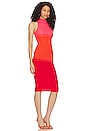 view 2 of 3 Cressida Dress in Red & Orange Ombre