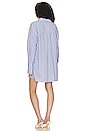 view 4 of 4 Hallie Shirt Dress in Blue & White