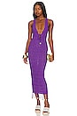 view 1 of 3 Abeni Keyhole Midi Knit Dress in Purple