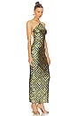 view 2 of 4 Isaura Maxi Dress in Green & Silver