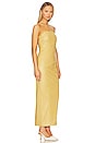 view 2 of 3 Bruna Faux Leather Maxi Dress in Citrine