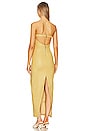 view 3 of 3 Bruna Faux Leather Maxi Dress in Citrine