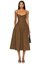 view 1 of 3 Moroccan Midi Dress in Dark Brown