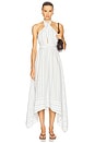 view 1 of 5 Teagan Midi Dress in Blue And White Stripes