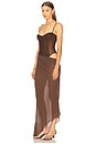 view 3 of 4 Greer Maxi Dress in Chocolate Brown