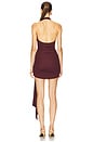 view 3 of 3 Ashton Mini Dress in Oxblood