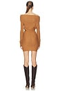 view 3 of 3 Leonie Off The Shoulder Dress in Camel