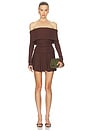 view 1 of 3 Olesya Mini Dress in Chocolate Brown