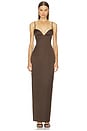 view 1 of 3 Teodora Gown in Chocolate