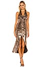 view 4 of 4 VESTIDO MIDI MELANY in Bronze Lame