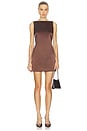 view 1 of 3 Maly Mini Dress in Chocolate Brown