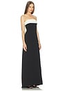 view 3 of 4 Lya Gown in Black & Ivory