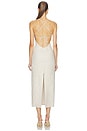view 4 of 4 Malena Linen Midi Dress in Tan
