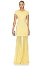 view 1 of 3 ROBE DE SOIRÉE CLEA in Pale Yellow