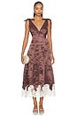 view 1 of 3 Anahi Maxi Dress in Chocolate & Ivory