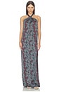 view 1 of 4 VESTIDO LARGO LINA in Brown Multi Floral
