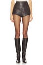 view 1 of 6 Elia Leather Short in Espresso