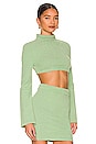view 3 of 4 Raquel Cropped Sweater in Light Green