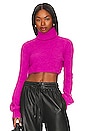 view 1 of 4 Cesare Cropped Sweater in Bright Magenta