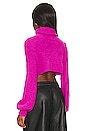 view 3 of 4 Cesare Cropped Sweater in Bright Magenta
