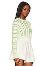 view 2 of 4 Corin Cable Knit Sweater in Pastel Green