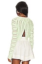 view 3 of 4 Corin Cable Knit Sweater in Pastel Green